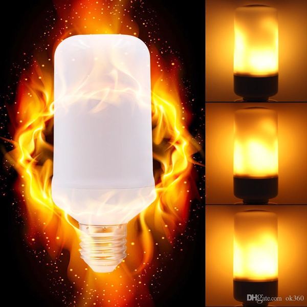 

3 modes gravity sensor flame lights e27 e26 e14 led flame effect fire light bulb 9w flickering emulation decor light