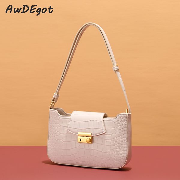 

23cm shoulder bags for women 2020 summer croco print handbags luxury designer pu leather bag ladies handbag and purses wholesale