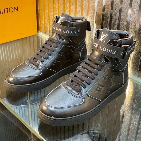 

дорогие мужчины повседневная обувь среднего топ кожаные мужские шнуровке кроссовок дышащей обуви высокого качества мужской баскетбольной обу, Black