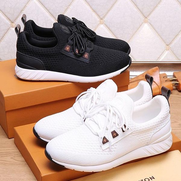 

breathable mens shoes fashion with box mens shoes fashion zapatos de hombre luxury sneakers lace -up aftergame sneaker drop shi, Black