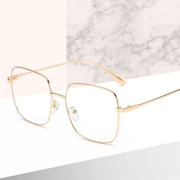 

2019 new unlimited plain myopia men's and women's universal large glasses frame myopia glasses frame, Silver