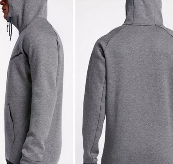 

2019windrunner tech fleece basketball hooded jacket owen space cotton plus velvet running zipper cardigan hoodie nnkb-007annk, Black