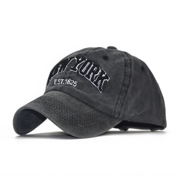 

summer women' baseball baseball sun cap sunshade cap washed cotton embroidery new york sunshade hat korean men' duck tongue hat, Blue;gray