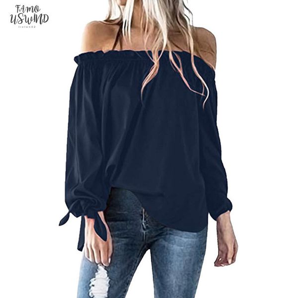 

women long sleeved t shirt casual boat neck ladies cold shoulder t shirt tunic long female one length collar vestidos, White