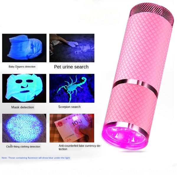 

6prlx direct 9led purple light 395nm mini money detector flashlight flashlightflashlightscorpion lamp fluorescent agent detection small flas
