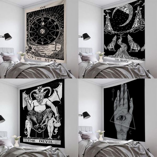 

tapestries tarot sun and moon pattern blanket mandala tapestry wall hanging bohemian gypsy tapiz witchcraft
