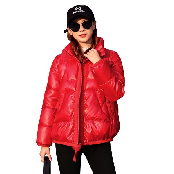 

women's down & parkas janveny 2021 glossy winter shiny jacket women 90% white duck female coat short black red ladies feather clothes