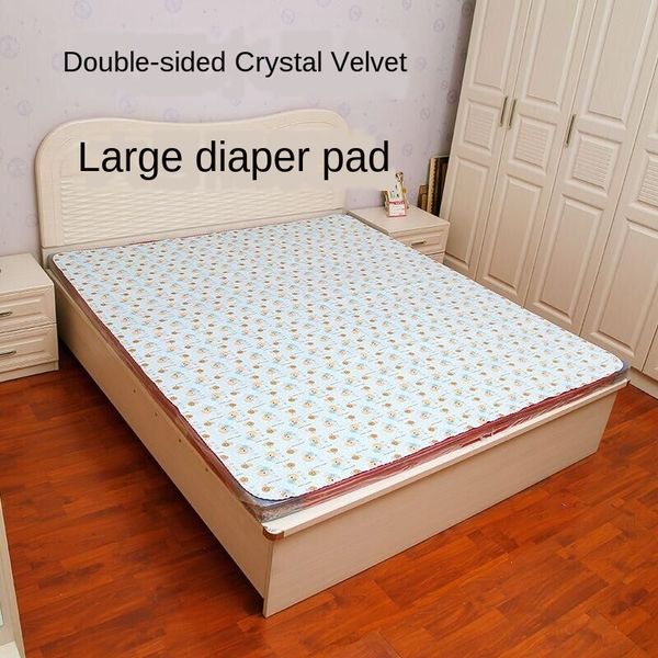 

large mattress diaper pad double-sided waterproof washable breathable newborn baby baby diaper mattress crystal velvet double-sided