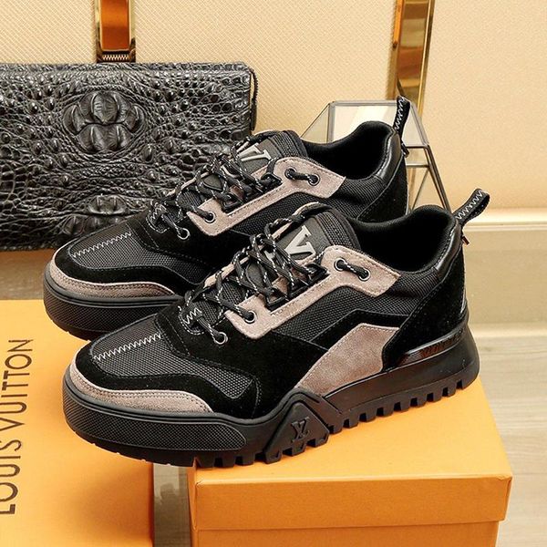 

athletic men shoes casual sports breathable flats lace -up 2020 fashion male sneakers chaussures pour hommes luxury hiking sneaker mens shoe, Black