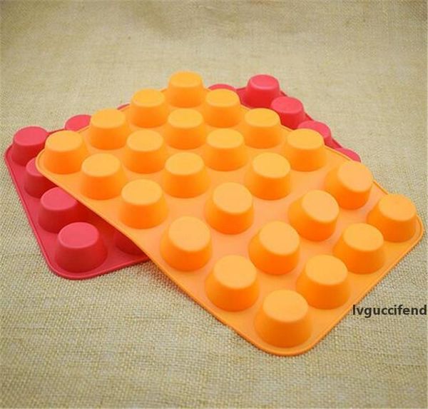 

home garden mini muffin cup 24 cavity silicone soap cookies cupcake bakeware pan tray mould home diy cake mold