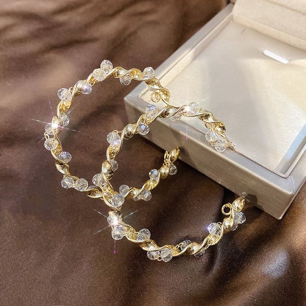 

ins fashion rhinestone women earrings trendy exaggeration pattern lady pendant stud night club personality female earring jewelry, Silver