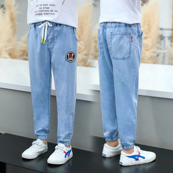 

ypazc 2020 new clothing boyscasual labeling tencel anti-mosquito pants pantychildren's pantydenim anti-mosquito pants medium and large, Blue