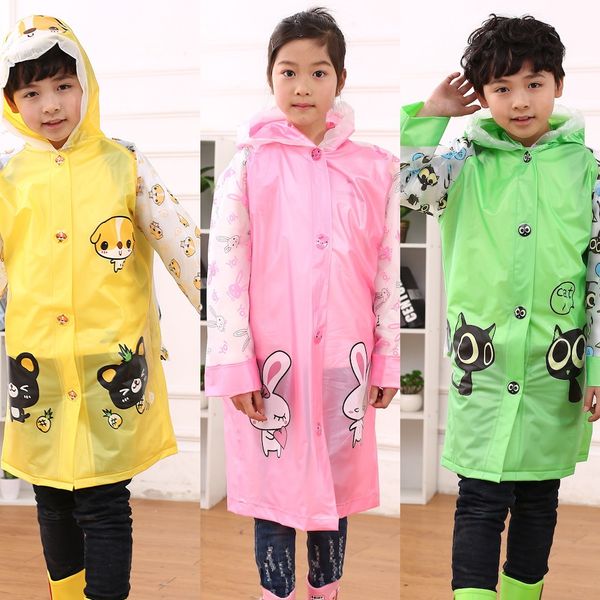 

мультфильм schoolbag надувной надувной дождевик для мальчиков и девочек корейского стиля утолщенного пончо с schoolbag, Black