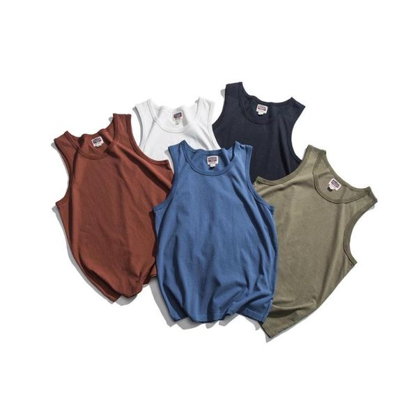 

solid color vest men selection of pure cotton fashion simple casual vest 2020 sleeveless loose comfortable wild 63, White;black