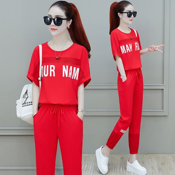 

0kp7z fashion casual fashion piece set leisure piece set suit women's clothing spring and summer of 2020 new korean style foreign tempe, Gray