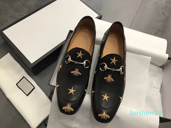 

suede loafers shoes metal buckle mules classic slippers genuine leather princetown fashion printing mules slides fur slippers sandal l12, Black