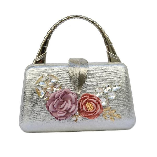 

aber 2020 handmade flowers wedding clutch bags handel banquet purse with chain dinner wallets drop shipping