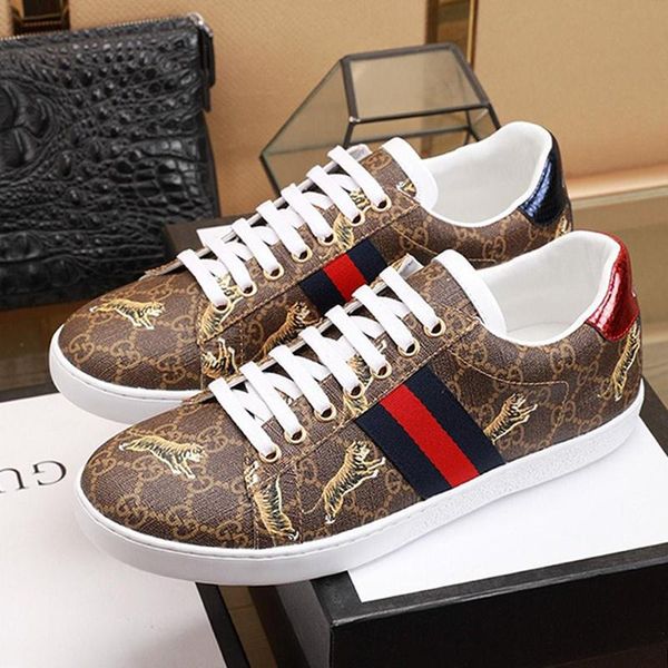 

drop ship mens tigers sneakers mens shoes zapatos de hombre fashion classic autumn and winter footwears lace -up vintage luxury shoes, Black