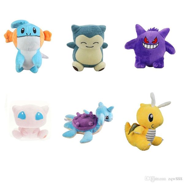 

12-15cm dragonite gengar lapras snorlax mudkip mewtwo plush toy child nopo025 gifts