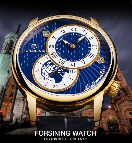 

high-end new european and american style mens fashion casual hollow mechanical movement automatic mechanical watch, Slivery;brown