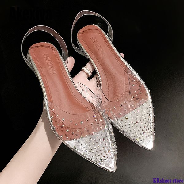 

women pumps sandals crystal mid heels pumps rhinestone pointed toe women bridesmaid wedding shoes s162, Black