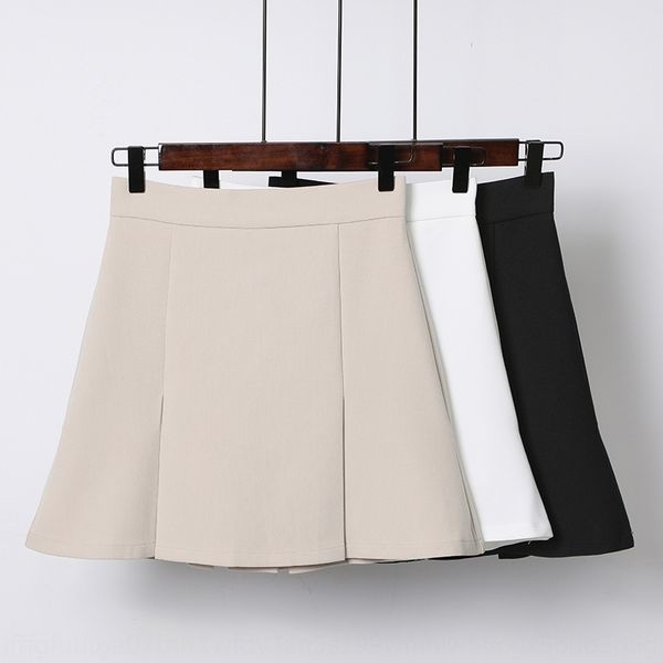 

white pleated fishtail women's summer 2020 new fishtail skirt slimming a- line sheath suit high waist skirt, Black