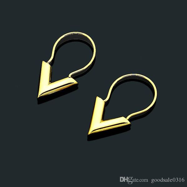 

new fashion brand stainless steel earrings 18k gold rose silver simple earrings for fashion lovers' gifts and cocktail parties, Golden;silver