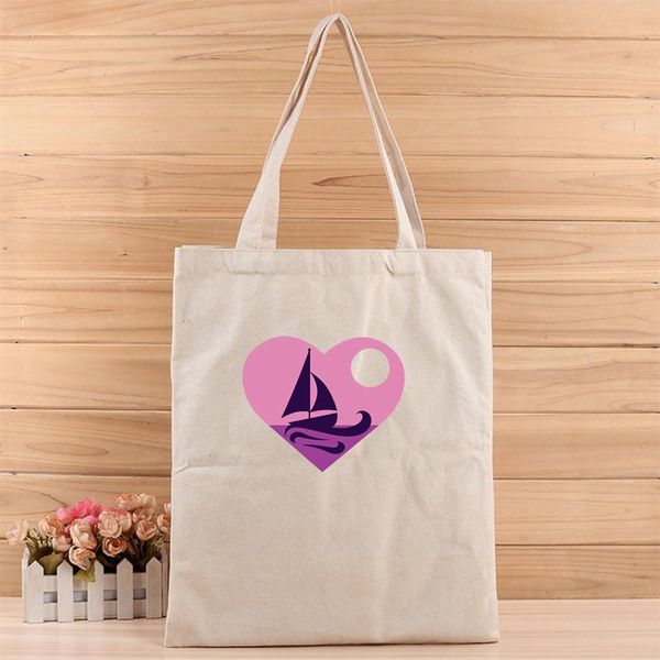 

creative love sea style fashion girl and womens casual canvas tote bags suit for shopping,gift,wedding, birthday or anything else