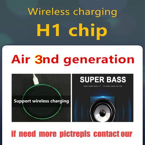 

tws earphones airpros h1 chip pro gen3 ap3 pros earbuds wireless 3.0 charging bluetooth headphones rename & gps air3 pro gaming headset