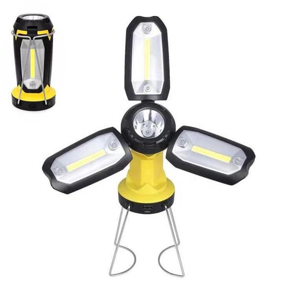 

cob led portable floodlight usb charging led lighting camping light foldable for hunting, tent camping lantern