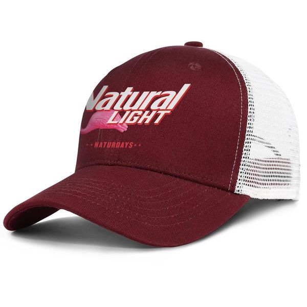 

natural light naturdays beer mens and women adjustable trucker meshcap designer sports team trendy baseballhats logo flamingo natural, Blue;gray
