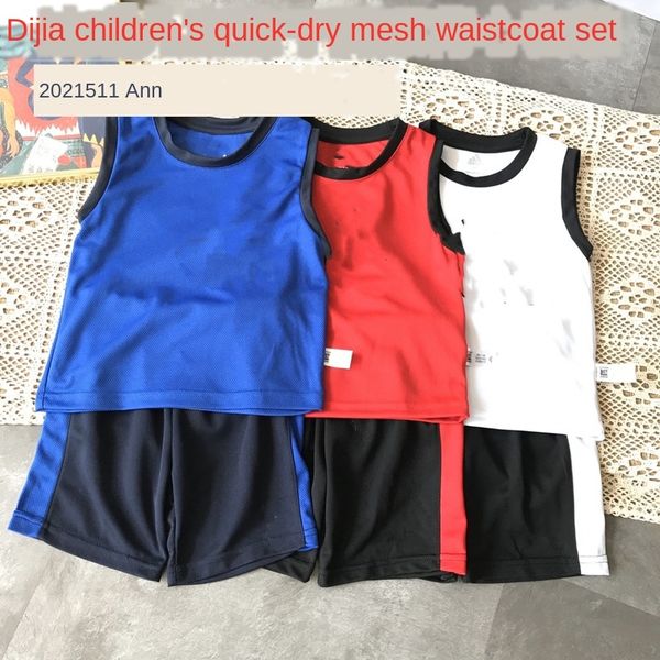 

nv0lc dijia tide br quick dry mesh vest children's suits for boys girls and girls vest children's suit mesh breathable men's
