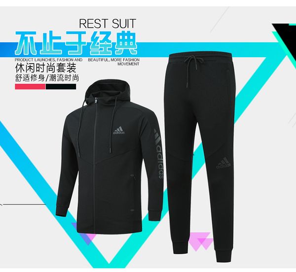 

мужчины вскользь нашивка костюм мужской толстовка + брюки костюмов мужчины спортивной одежды комплект костюм hoodies сет толстовка пальто же, Gray