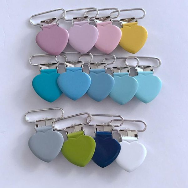 

soother holder nipple care pacifier clip infant clamp baby heart shape suspender iron nursing feeding accessory braces pacifiers#