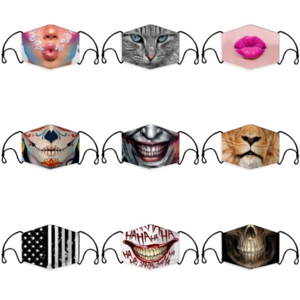 

mask fashion cotton face masks with breath valve pm2.5 mouth mask anti-dust reusable fabric mask with 2 filters insid#170