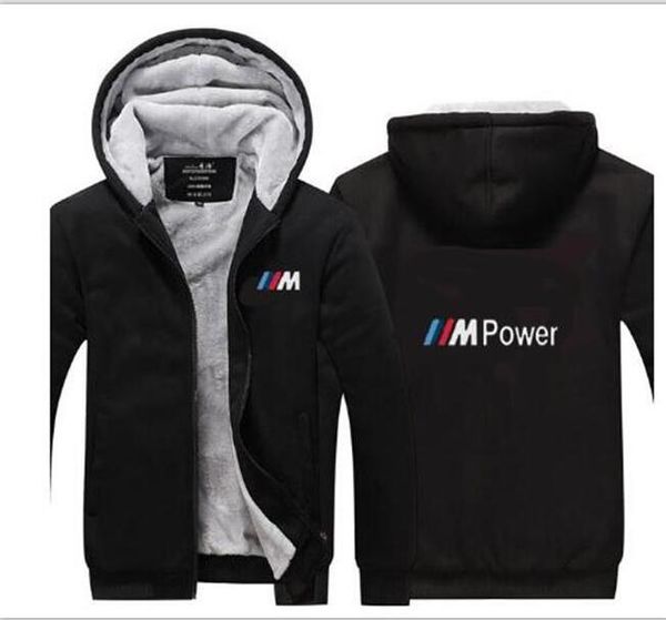

bmw racing suit plus velvet thick zipper hooded warm sweater tide brand casual wear thick men's warm cotton sweater jacket baseball uni