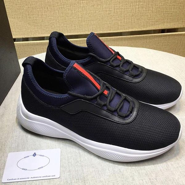 

new arrival mesh and neoprene sneakers men 's shoes lightweight footwears sports plus size lace -up men casual shoes drop, Black