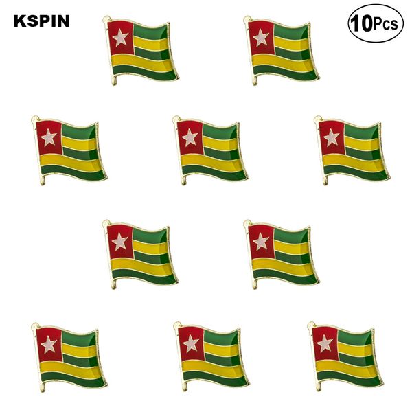 

togo flag lapel pin flag badge brooch pins badges 10pcs a lot, Gray