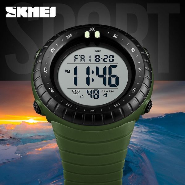 

shimei electronic outdoor sports dual-display multifunctional outdoor sports watch men's fashion electronic watch, Blue