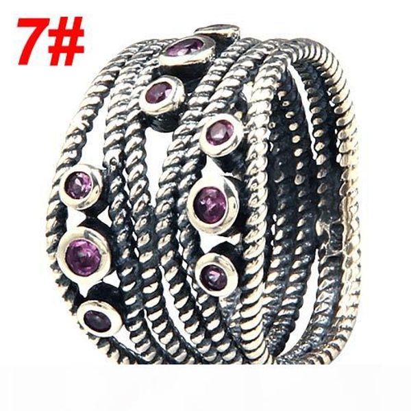 

fit for designer jewelry vintage silver ring authentic 925 sterling silver rings luxury cubic zirconia diy women jewelry in stock wholesale