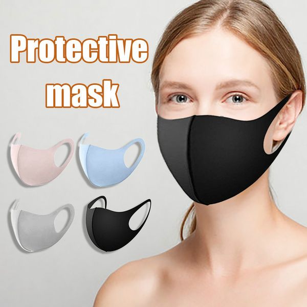 

designer face mask anti dust face cover pm2.5 respirator dustproof anti-bacterial washable reusable ice silk cotton masks child, Silver
