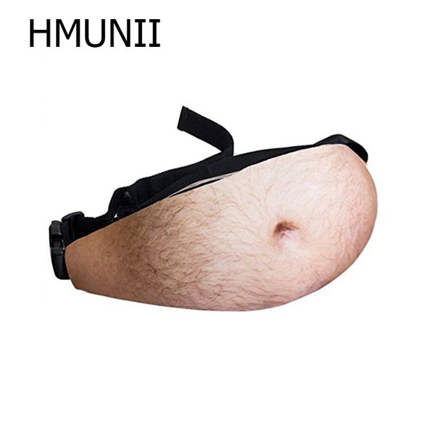 

2020 new-3d women's apron pu novelty men beer belly wallet travel mobile phone anti-theft storage bag wallet