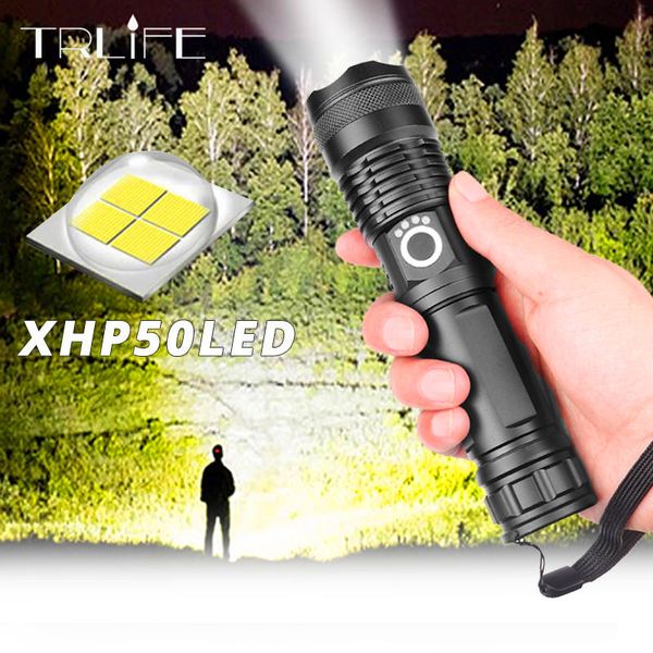 

flashlights torches drop ultra bright xlamp xhp50.2 most powerful usb zoom led torch xhp50 18650 or 26650 rechargeable battery
