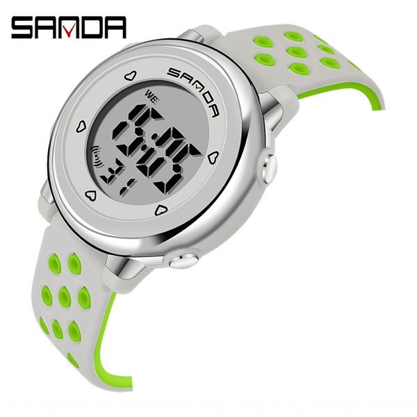 

sanda sanda children's electronic sports colorful light waterproof time meter fashion alarm 2008 electronic watch watch watch, Blue