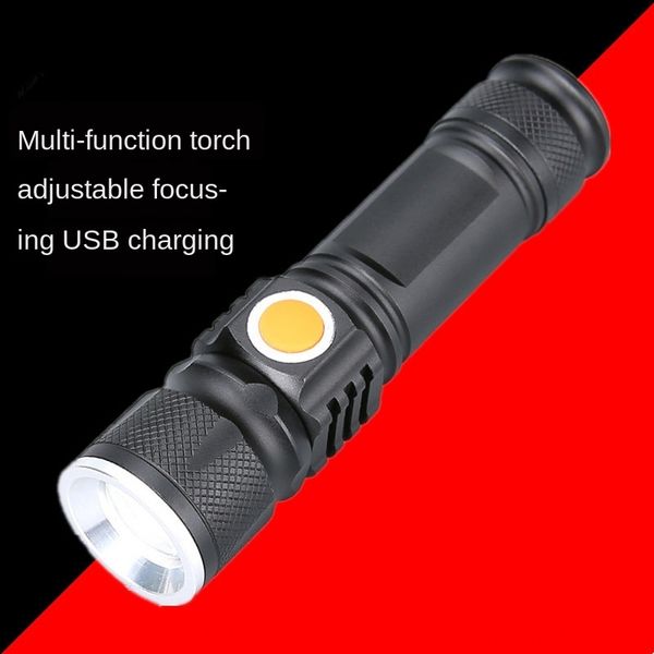 

led bicycle flashlight outdoor mini bicycle lamp multifunctional usb rechargeable headlight riding flashlight