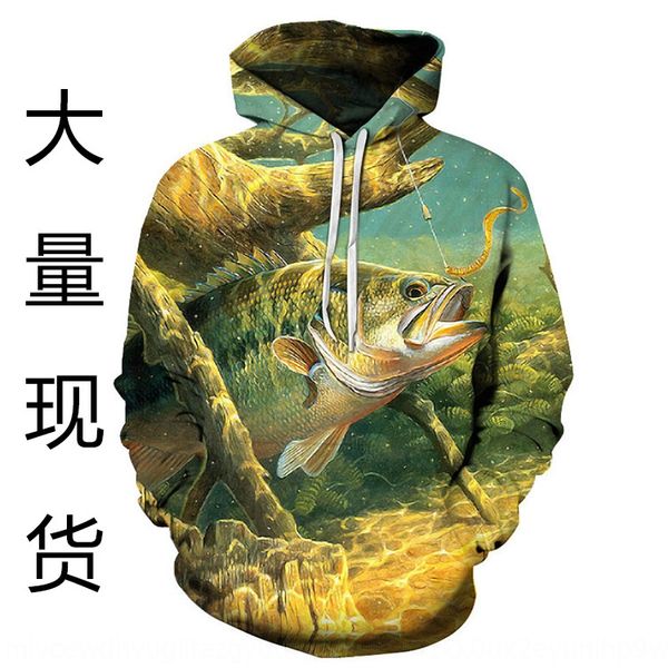 

3d underwater world fish series printed loose large size for men and women couple hoodie hoodie hoodie, Black