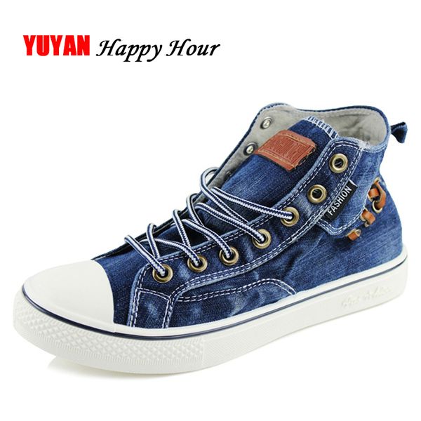 

new 2020 denim shoes women fashion sneakers high women's sneakers thick sole ladies brand shoes plus size 42 zhk040, Black