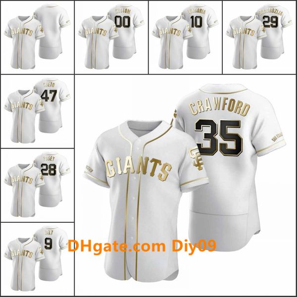 

san francisco giants men #28 buster posey 35 brandon crawford 9 brandon belt women youth authentic golden edition custom jersey, Black