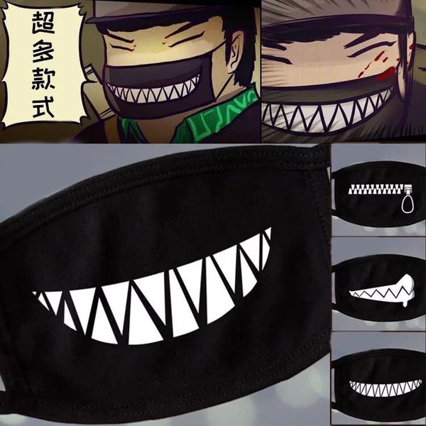 

cute cartoon face mask funny teeth pattern anti- dust winter mouth mask emotiction masque kpop masks