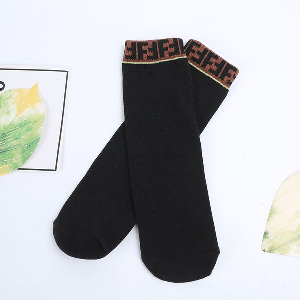 

kids designer socks fashion tide baby letter printed patchwork socks chidren girls trendy long socks 2020 new arrival, Pink;yellow